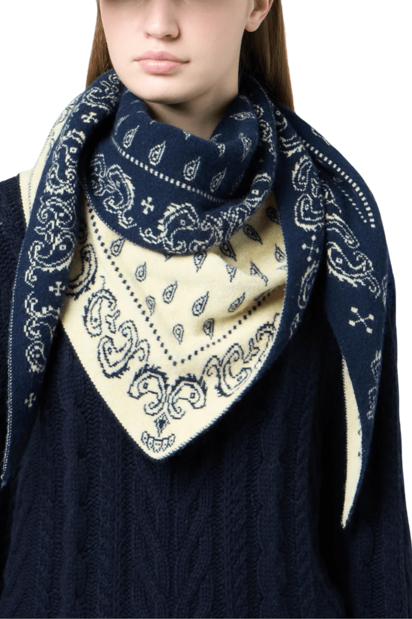 Guest in Residence Bandana Bowtie Scarf - Vermillion