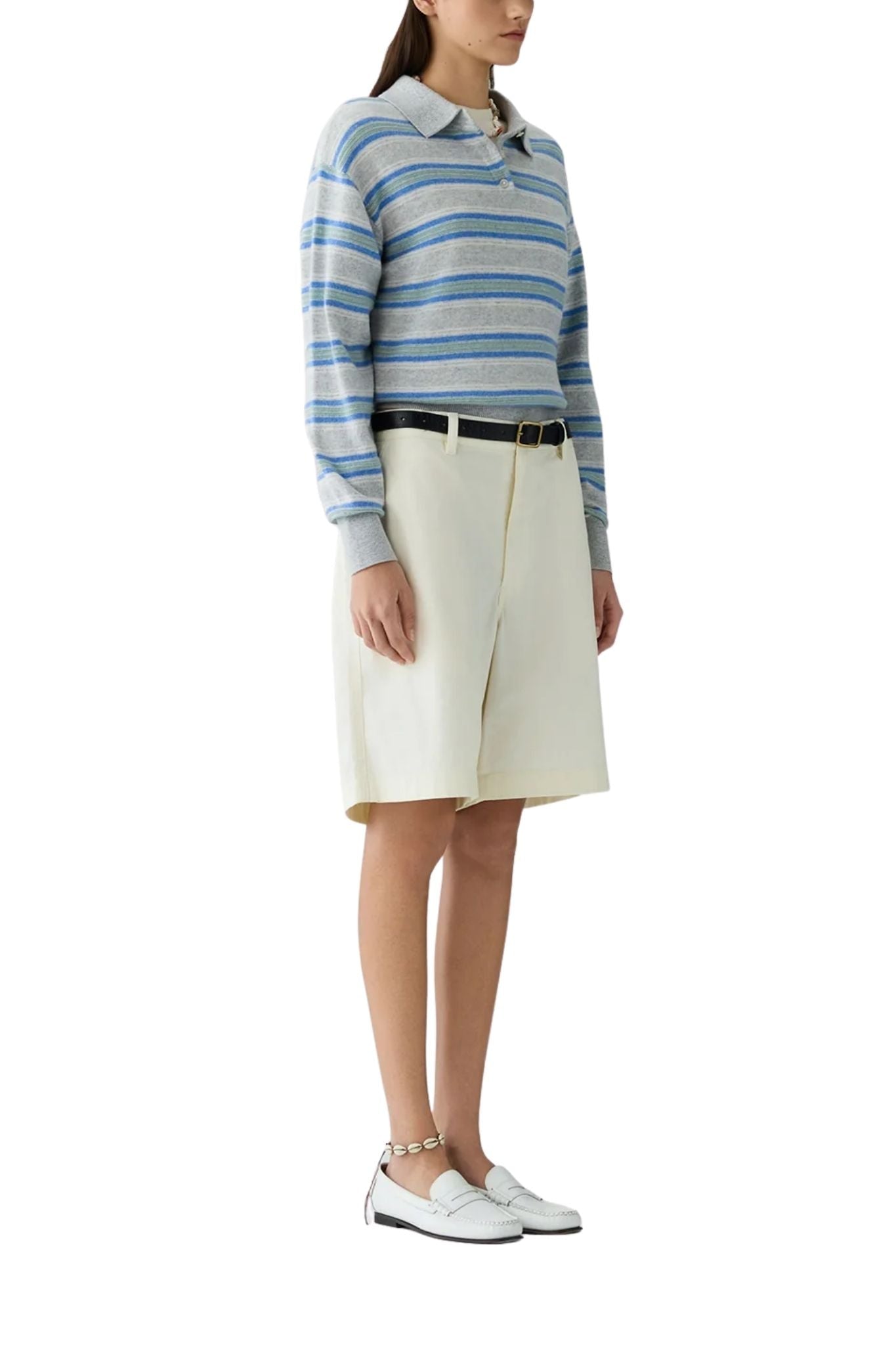 Guest in Residence Collegiate Stripe Polo - Vermillion