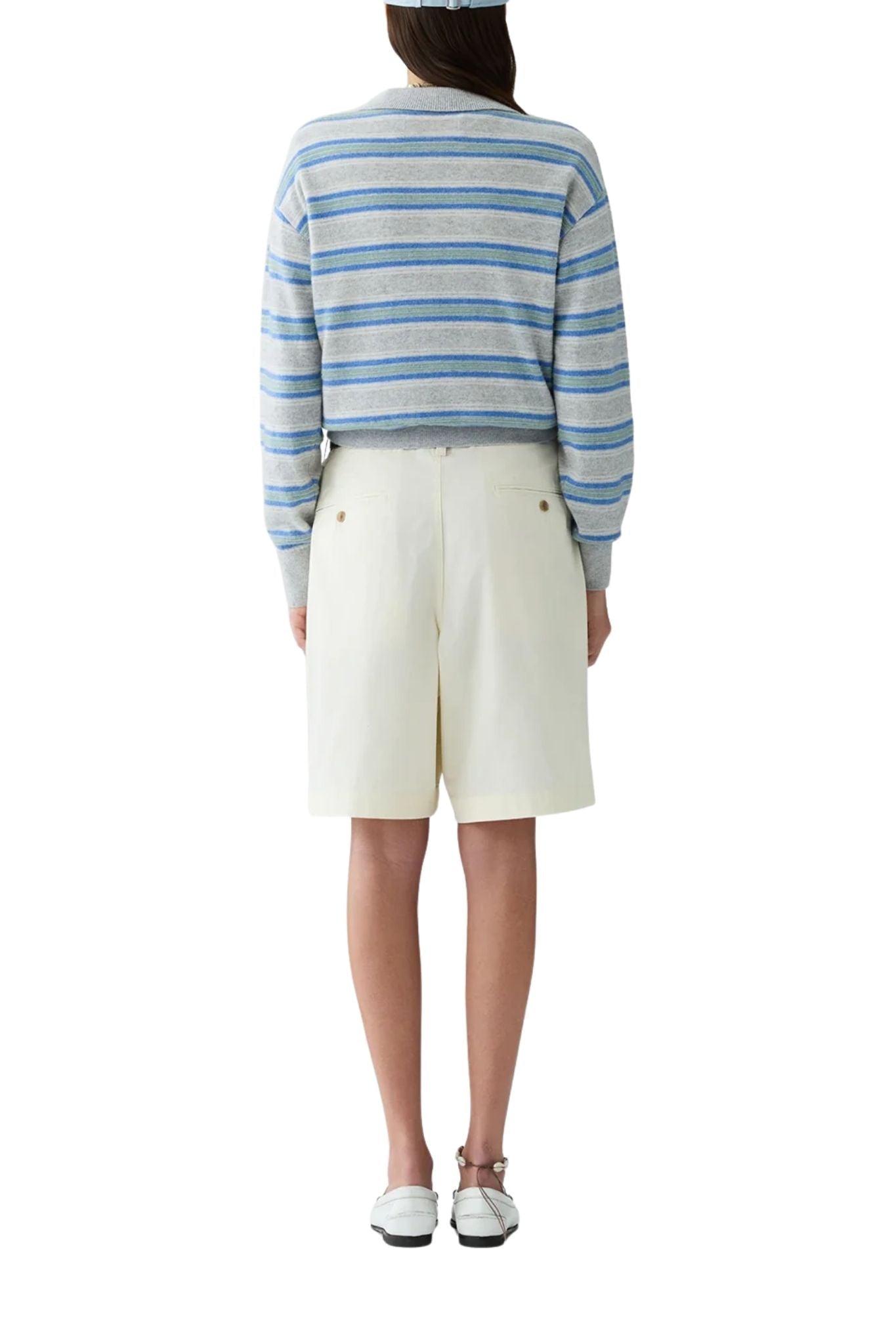 Guest in Residence Collegiate Stripe Polo - Vermillion