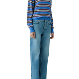 Guest in Residence Collegiate Stripe Polo - Vermillion