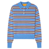 Guest in Residence Collegiate Stripe Polo - Vermillion