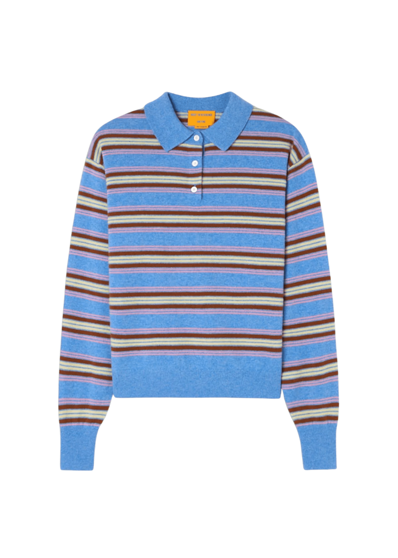 Guest in Residence Collegiate Stripe Polo - Vermillion