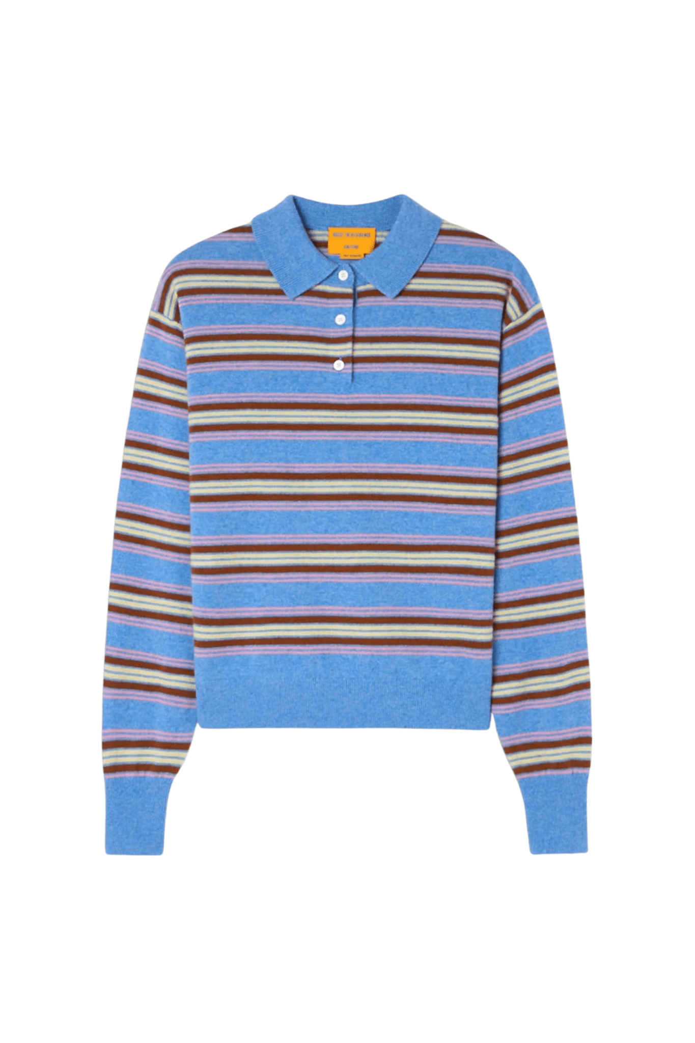 Guest in Residence Collegiate Stripe Polo - Vermillion