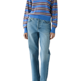 Guest in Residence Collegiate Stripe Polo - Vermillion
