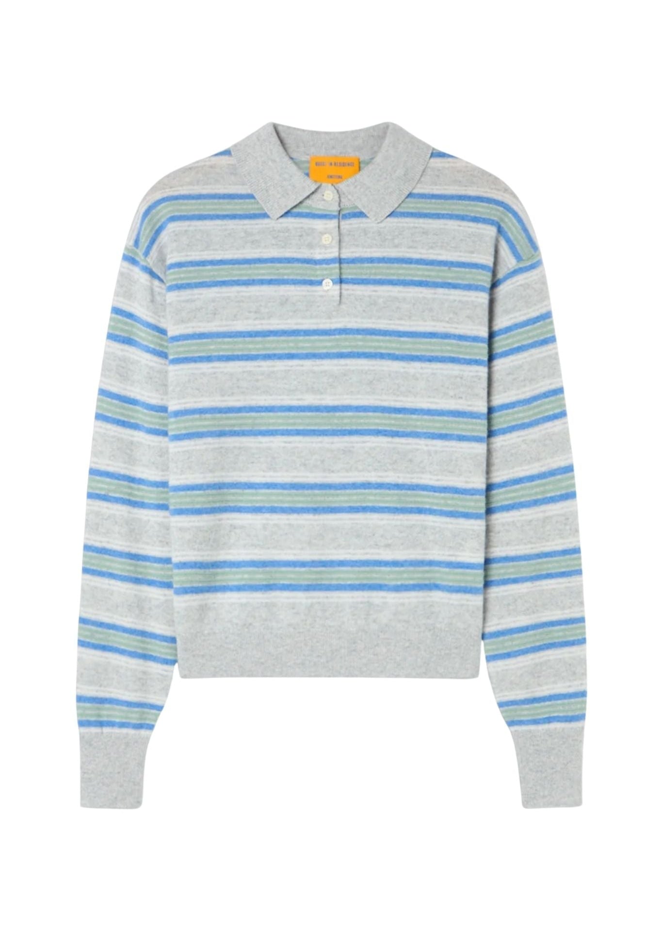 Guest in Residence Collegiate Stripe Polo - Vermillion