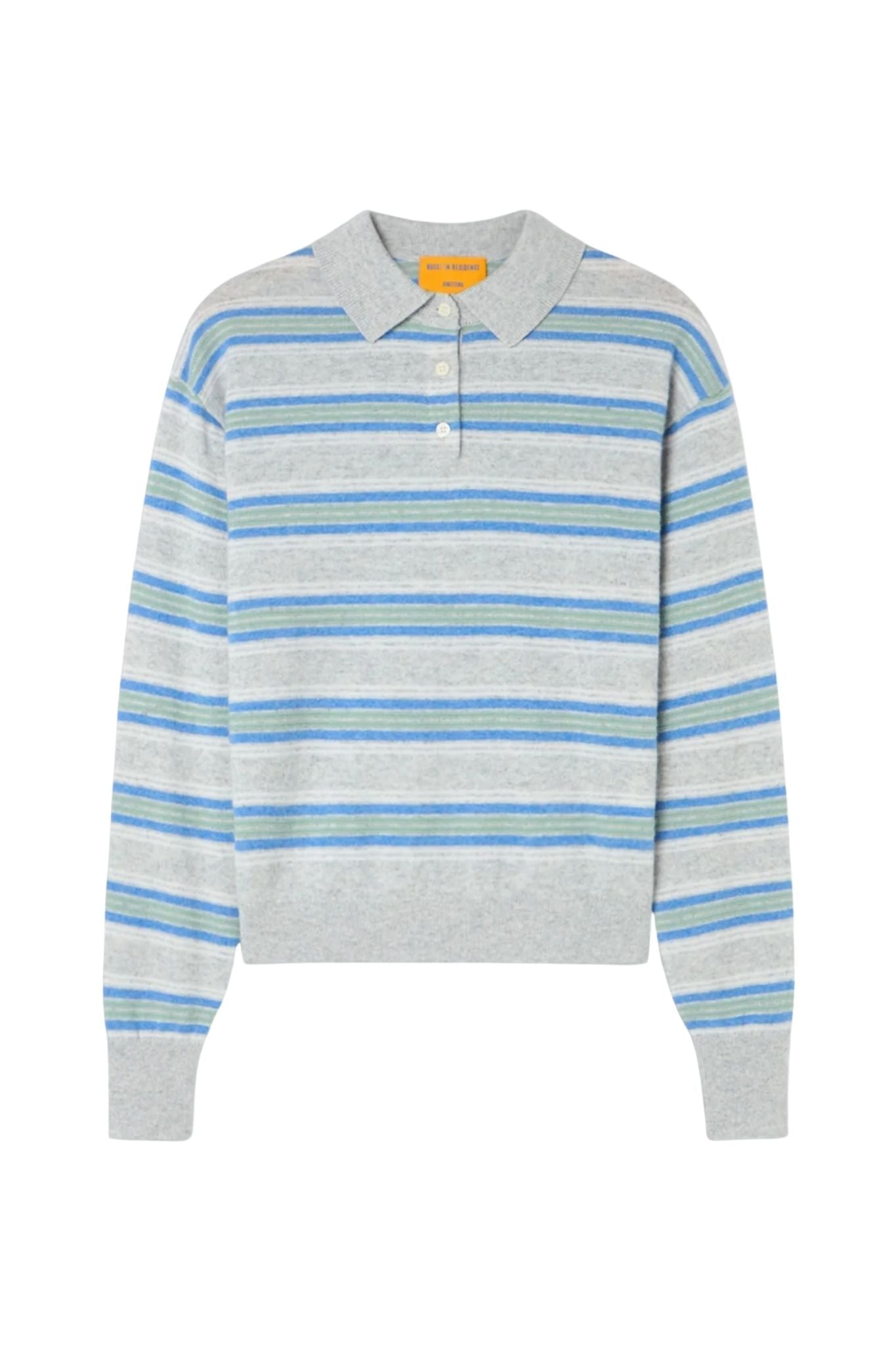 Guest in Residence Collegiate Stripe Polo - Vermillion