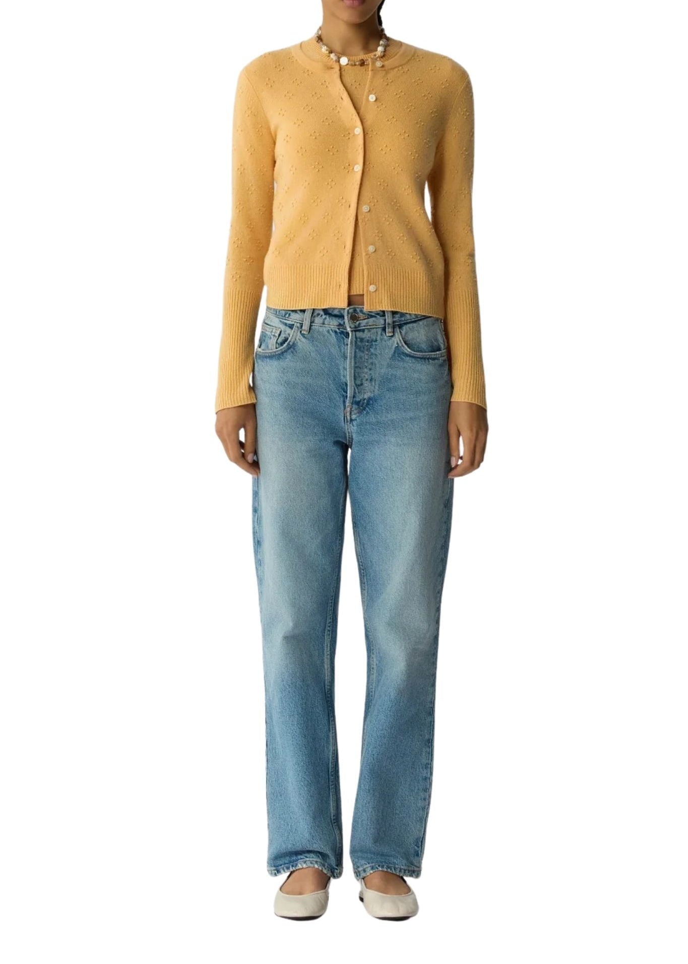 Guest in Residence Compass Jane Cardigan - Vermillion