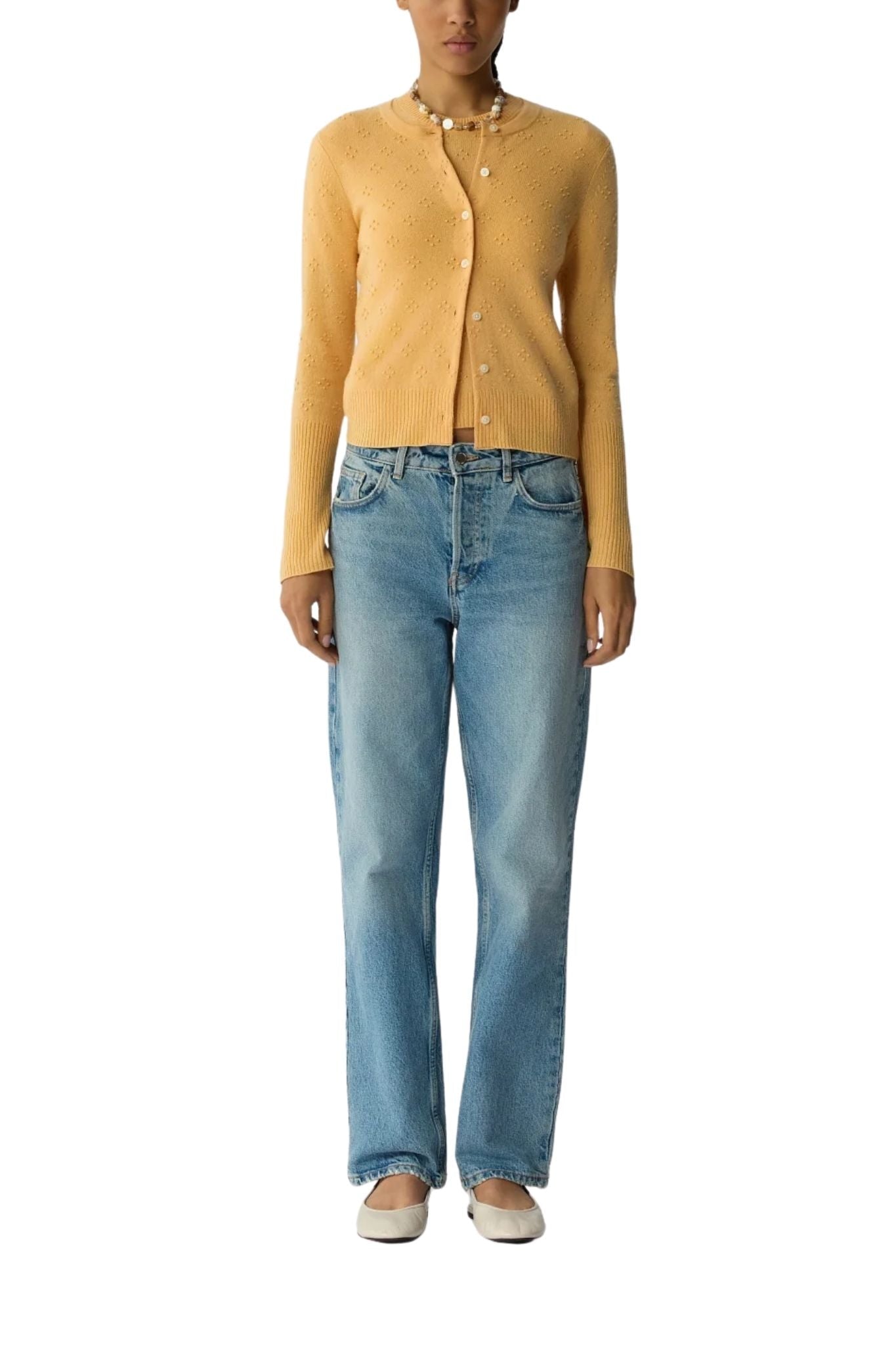 Guest in Residence Compass Jane Cardigan - Vermillion
