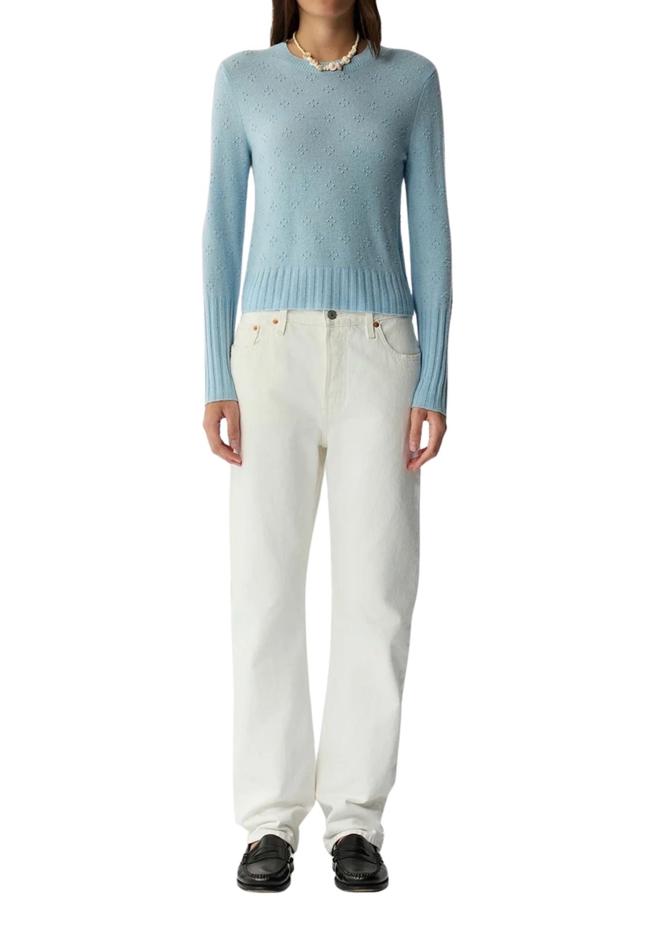 Guest in Residence Compass Shrunken Crew - Vermillion