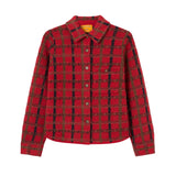 Guest In Residence Dylan Plaid Shirt - Vermillion