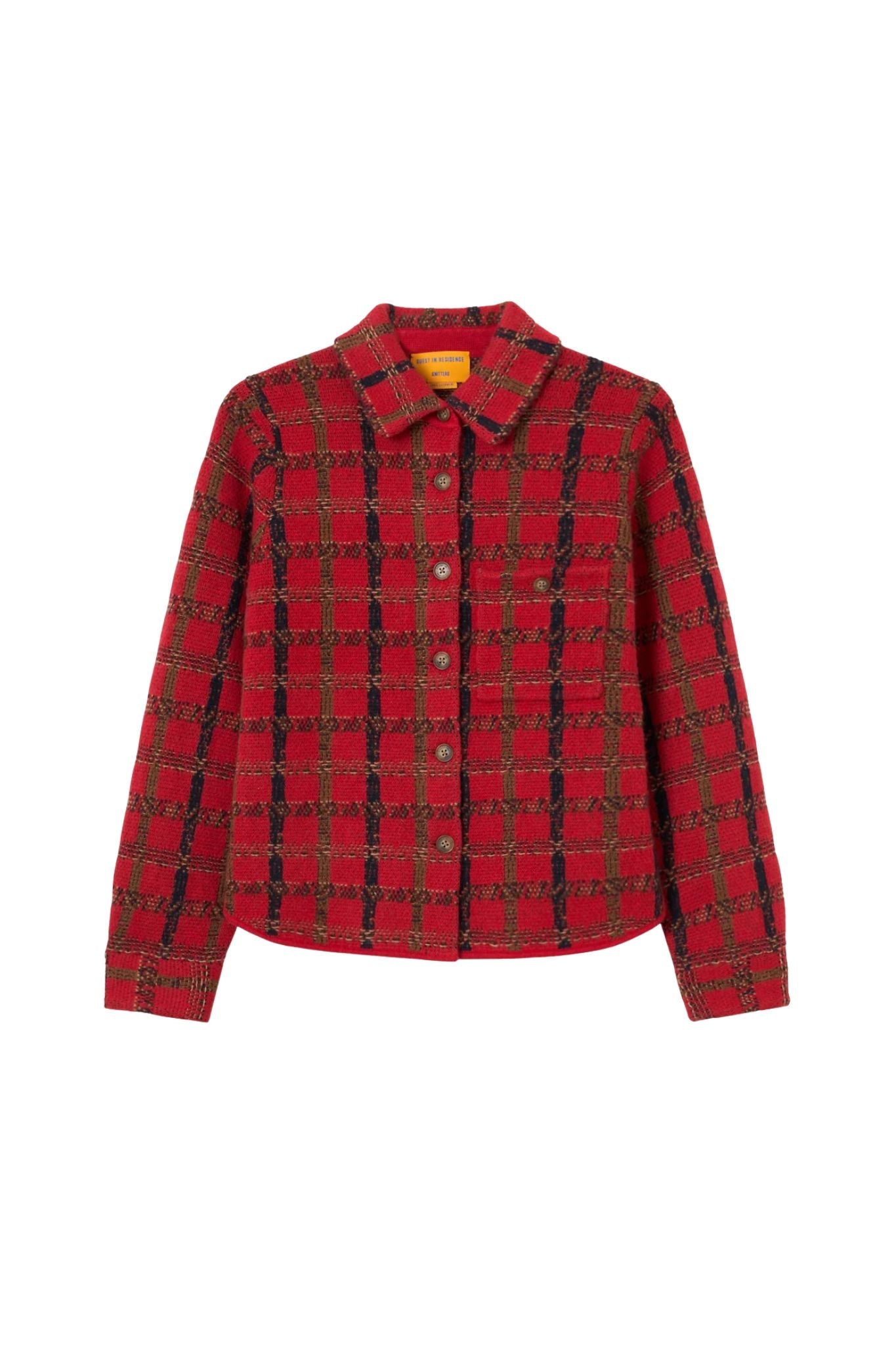 Guest In Residence Dylan Plaid Shirt - Vermillion