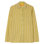 Guest in Residence Fine Stripe Showtime Shirt - Vermillion