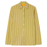 Guest in Residence Fine Stripe Showtime Shirt - Vermillion