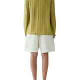 Guest in Residence Fine Stripe Showtime Shirt - Vermillion
