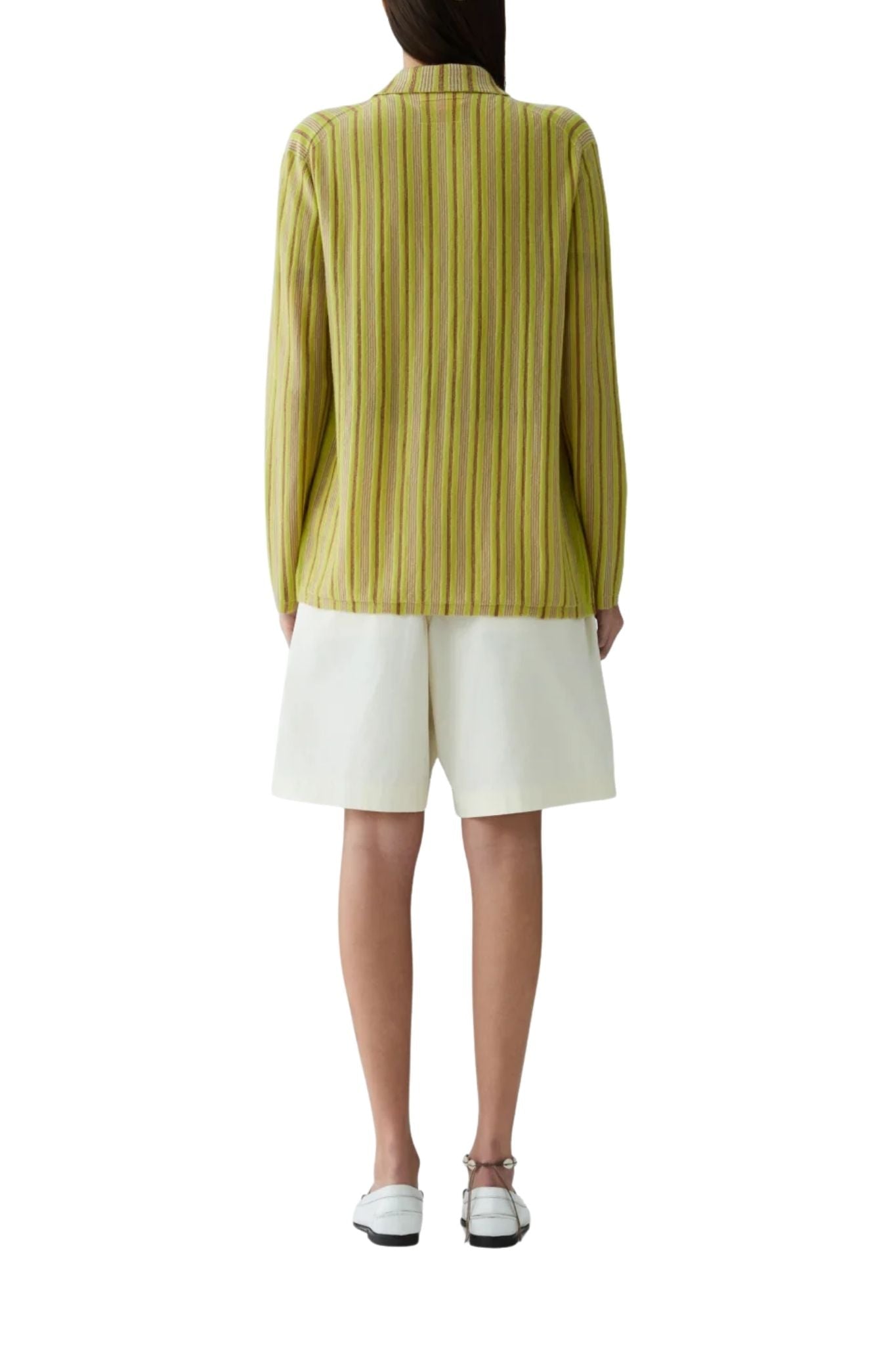 Guest in Residence Fine Stripe Showtime Shirt - Vermillion