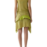 Guest in Residence Fine Stripe Tank - Vermillion