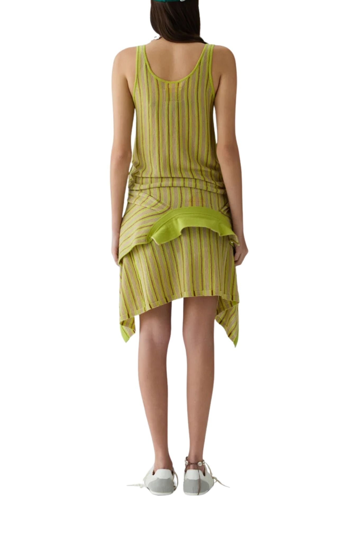Guest in Residence Fine Stripe Tank - Vermillion