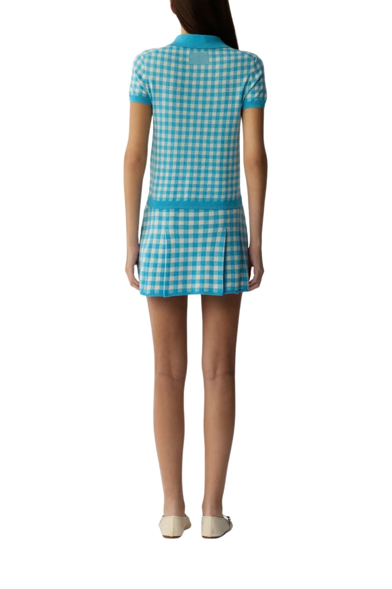 Guest in Residence Gingham Long Skirt - Vermillion