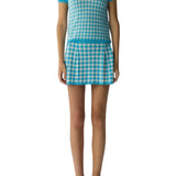 Guest in Residence Gingham Long Skirt - Vermillion
