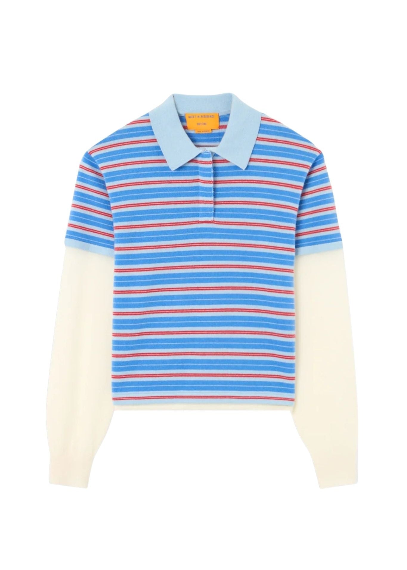 Guest in Residence Layered Stripe Rugby - Vermillion