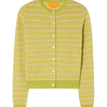 Guest in Residence Pebble Stripe Jane Cardigan - Vermillion