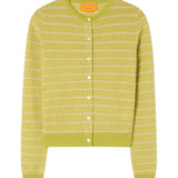 Guest in Residence Pebble Stripe Jane Cardigan - Vermillion