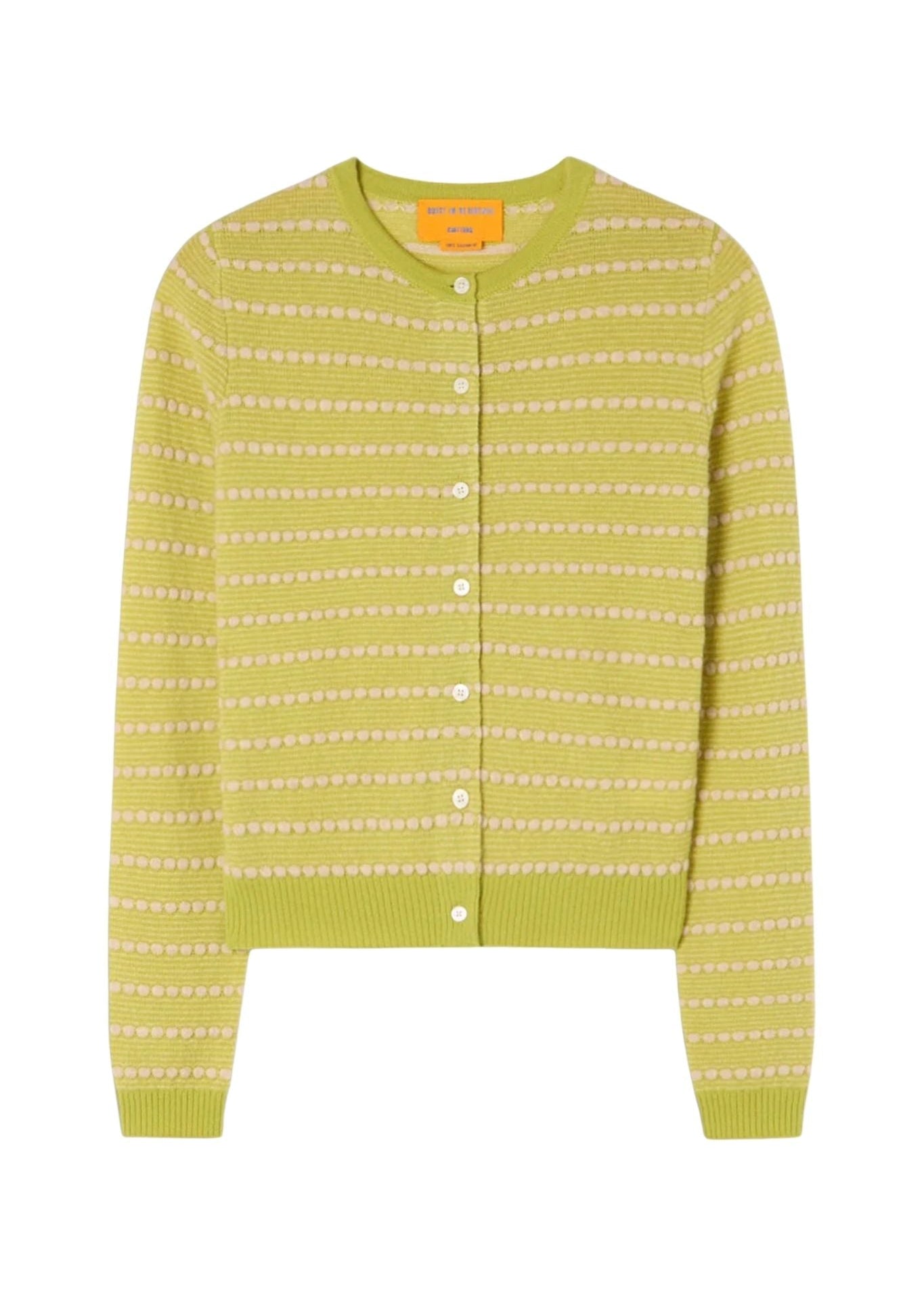Guest in Residence Pebble Stripe Jane Cardigan - Vermillion