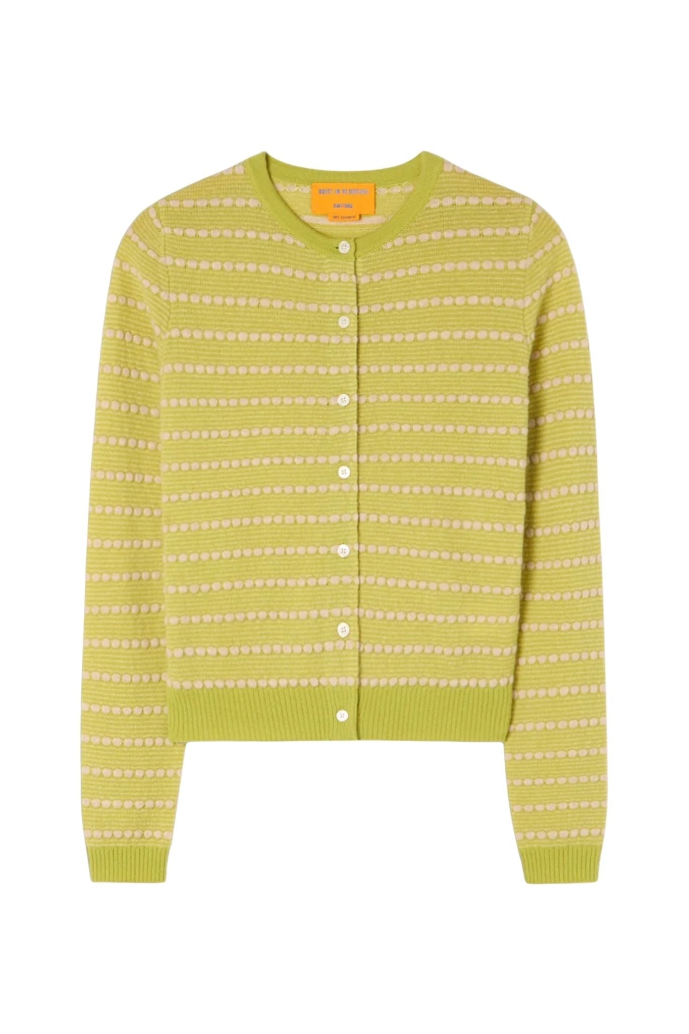 Guest in Residence Pebble Stripe Jane Cardigan - Vermillion