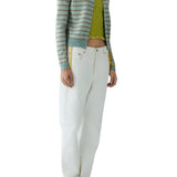 Guest in Residence Pebble Stripe Jane Cardigan - Vermillion