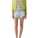 Guest in Residence Pebble Stripe Jane Cardigan - Vermillion