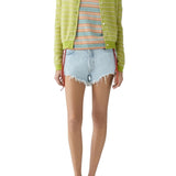 Guest in Residence Pebble Stripe Jane Cardigan - Vermillion