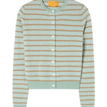Guest in Residence Pebble Stripe Jane Cardigan - Vermillion