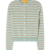 Guest in Residence Pebble Stripe Jane Cardigan - Vermillion