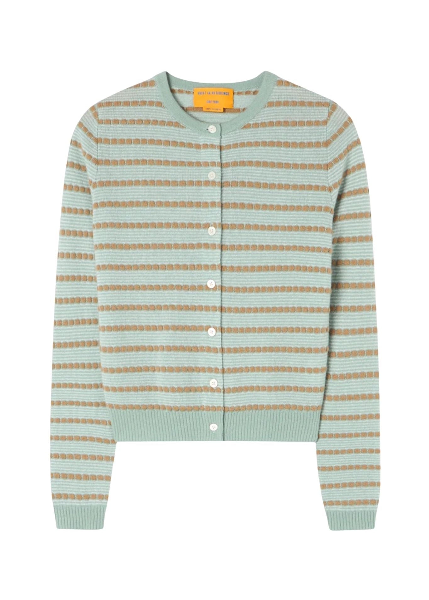 Guest in Residence Pebble Stripe Jane Cardigan - Vermillion