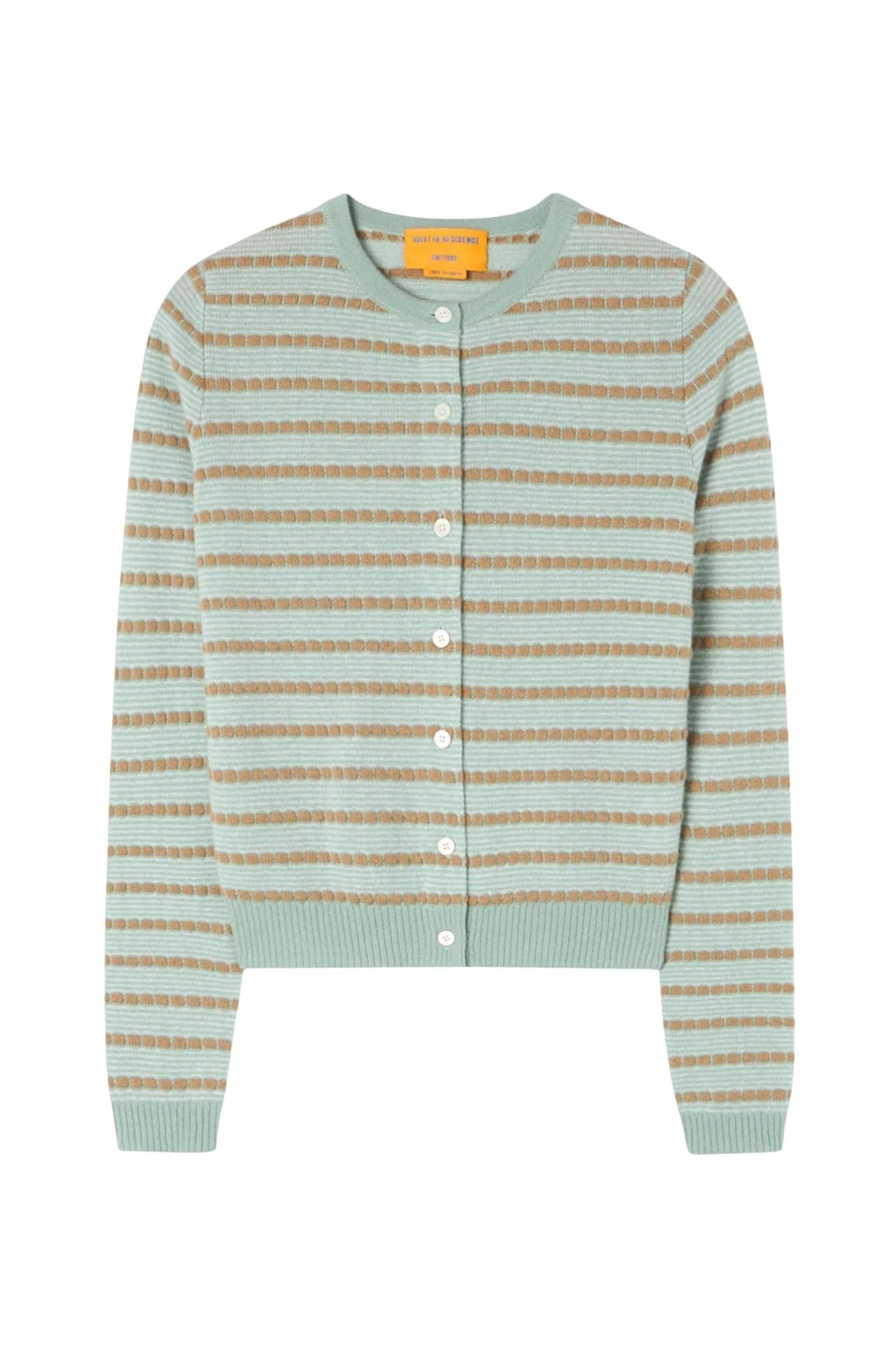 Guest in Residence Pebble Stripe Jane Cardigan - Vermillion