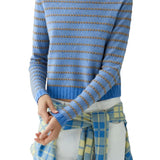 Guest in Residence Pebble Stripe Shrunken Crew - Vermillion