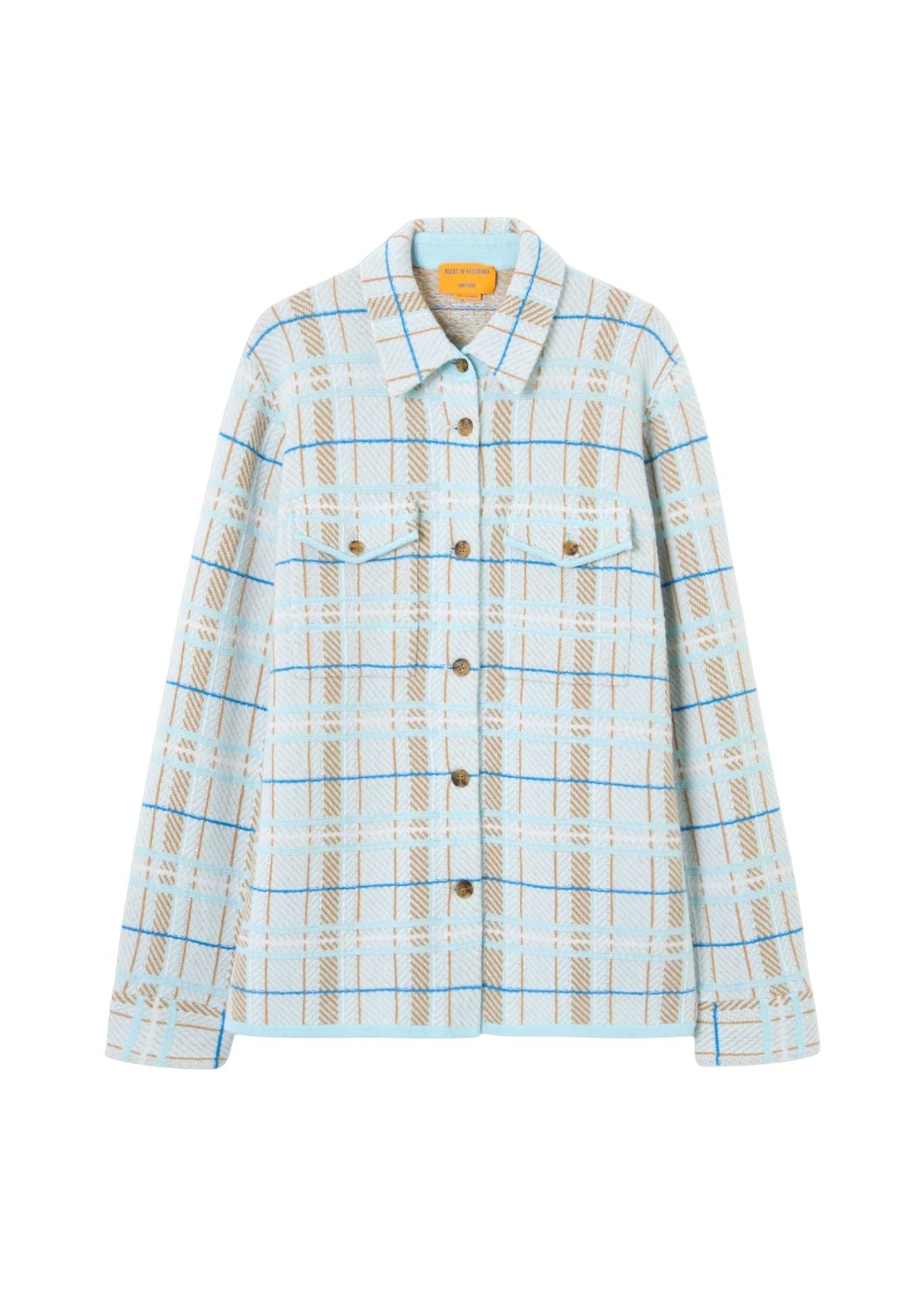 Guest In Residence Plaid Work Shirt - Vermillion