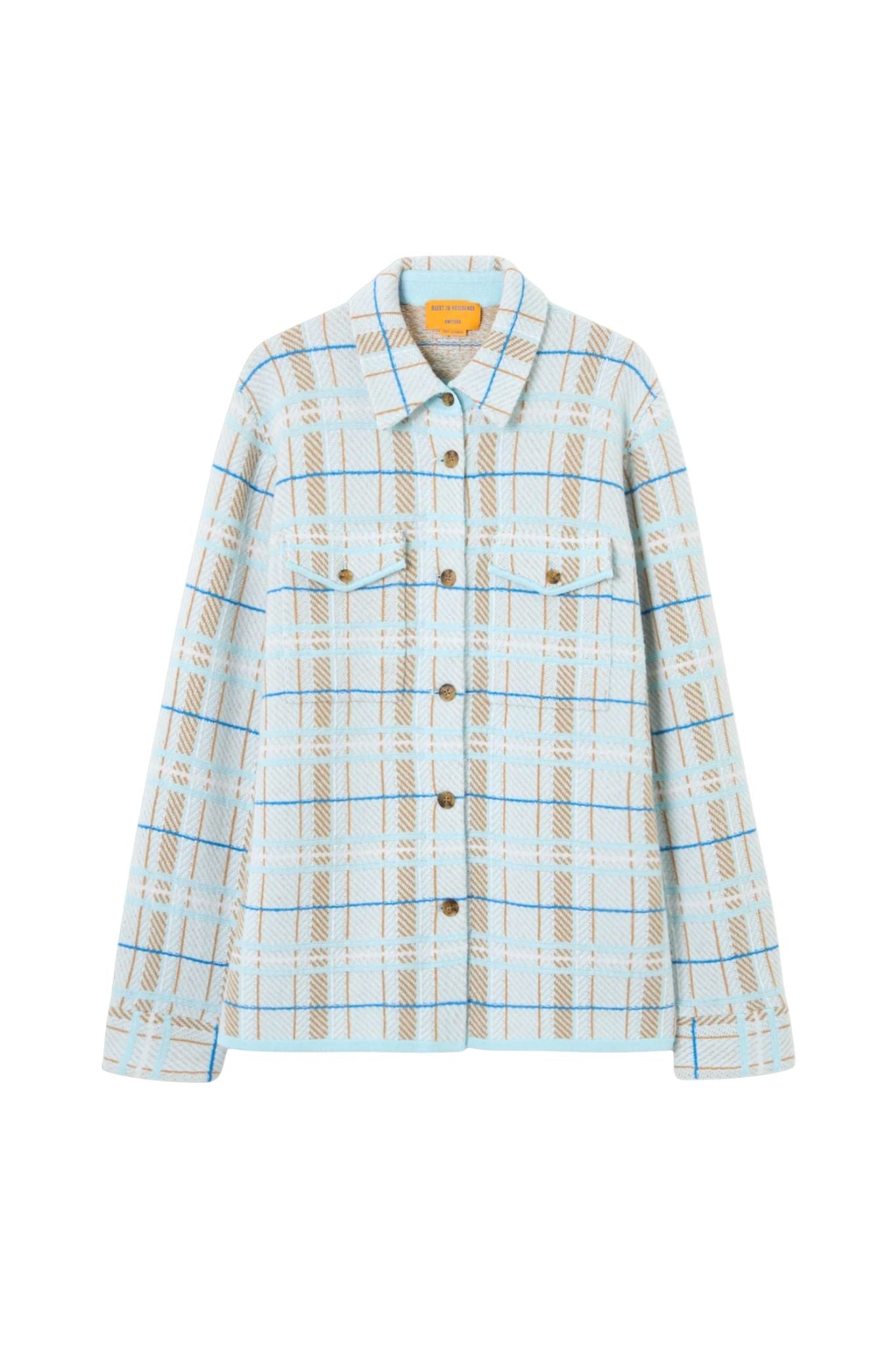 Guest In Residence Plaid Work Shirt - Vermillion