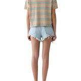 Guest in Residence Short Sleeve Stripe Rugby - Vermillion