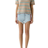 Guest in Residence Short Sleeve Stripe Rugby - Vermillion