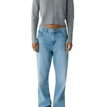 Guest in Residence Shrunken Checker Crew - Vermillion