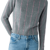 Guest in Residence Shrunken Checker Crew - Vermillion