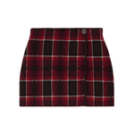 Guest in Residence Tartan Mini Skirt - Vermillion