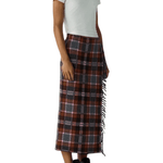 Guest in Residence Tartan Wrap Skirt - Vermillion