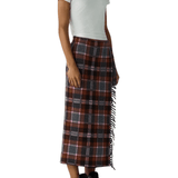 Guest in Residence Tartan Wrap Skirt - Vermillion