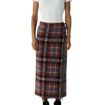 Guest in Residence Tartan Wrap Skirt - Vermillion