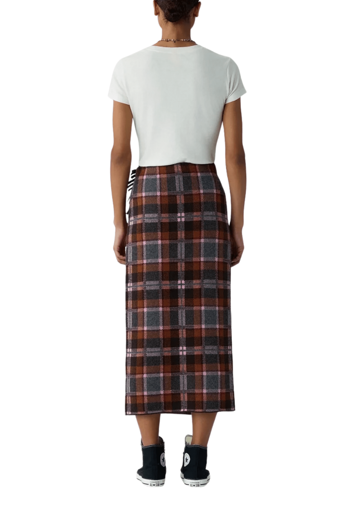 Guest in Residence Tartan Wrap Skirt - Vermillion