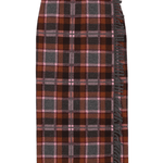 Guest in Residence Tartan Wrap Skirt - Vermillion