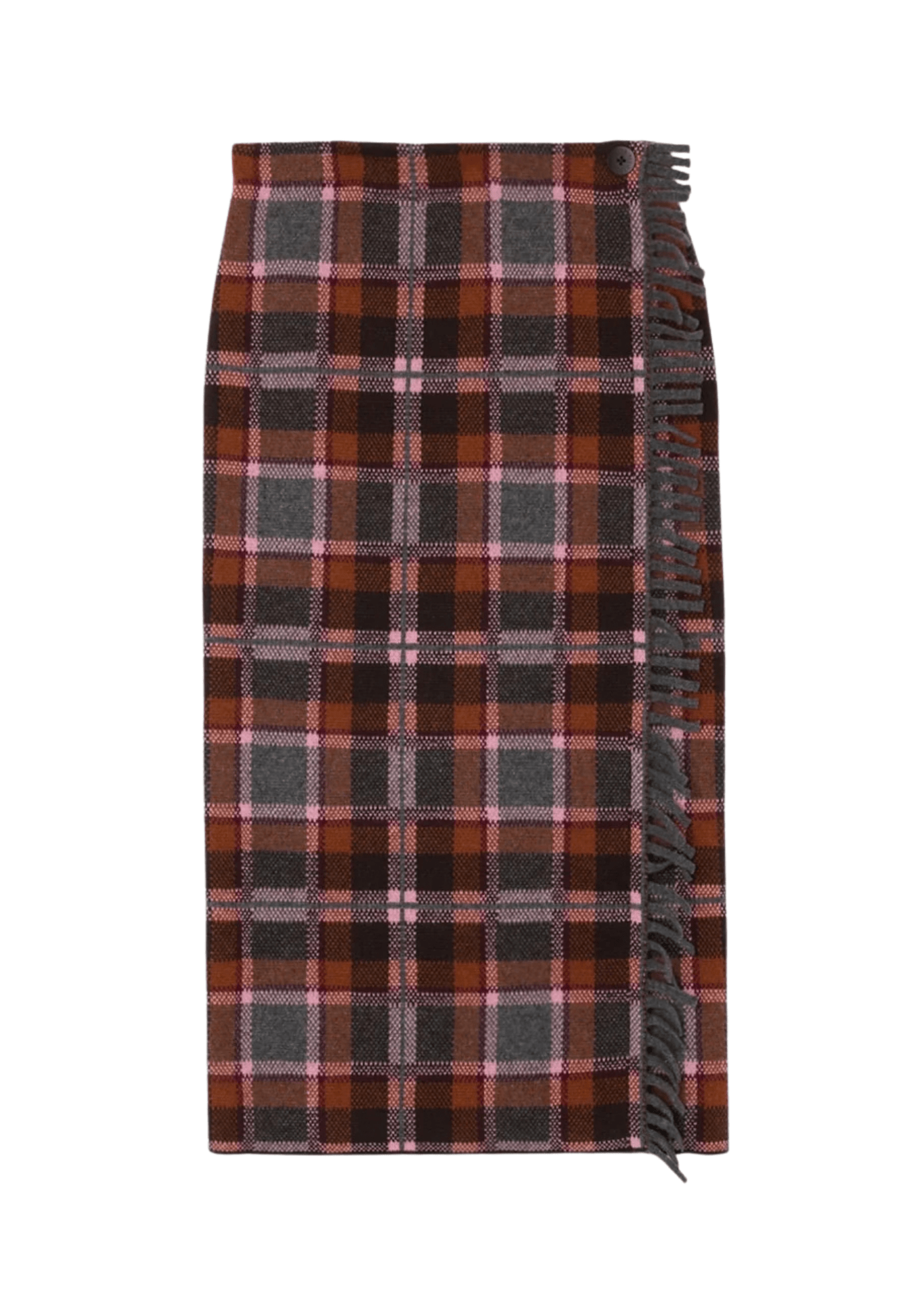 Guest in Residence Tartan Wrap Skirt - Vermillion