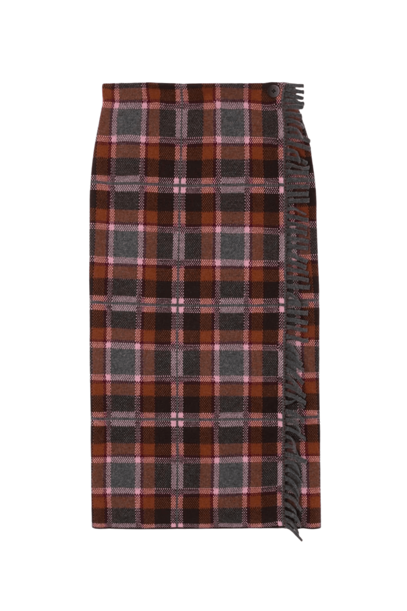Guest in Residence Tartan Wrap Skirt - Vermillion